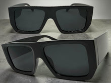 Classic Hardcore Biker Gangster Style SUNGLASSES Large Thick Black Frame - Dark Lens B0335