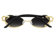 Classic Elegant Vintage Retro Style SUNGLASSES Oval Gold Frame - Gradient Lens 27740