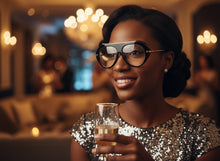 Oversized Classic Vintage Retro Style Clear Lens EYEGLASSES Large Black & Gold Frame 27009