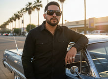 Classic Hardcore Biker Gangster Style LOCS SUNGLASSES Large Thick Black Frame - Dark Lens 91337