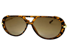 Classy Elegant Vintage Retro Aviator Style SUNGLASSES Large Tortoise & Gold Frame 2888