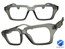 Classic Vintage Retro Style Clear Lens Blue Light Block Computer EYEGLASSES Gray Frame 2037