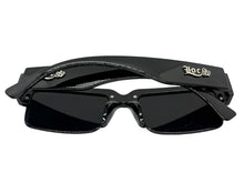 Classic Hardcore Biker Gangster Style LOCS SUNGLASSES Square Black Frame - Dark Lens 91194