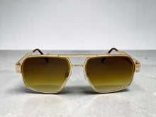 Classic Vintage Retro Luxury Hip Hop Rapper Style SUNGLASSES Square Rose Gold Frame - Honey Lens E2206