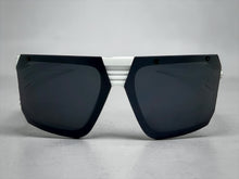 Classic Hardcore Biker Gangster Wrap Around LOCS SUNGLASSES Large White Frame - Dark Lens 91202