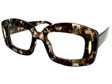Classy Elegant Modern Retro Style Clear Lens EYEGLASSES Thick Marble Optical Frame 24020