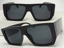 Classic Hardcore Biker Gangster Style SUNGLASSES Large Thick Matte Black Frame - Dark Lens B0335
