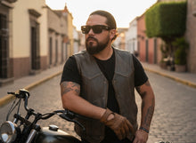 Classic Hardcore Biker Gangster Style LOCS SUNGLASSES Square Black Frame - Dark Lens 91194