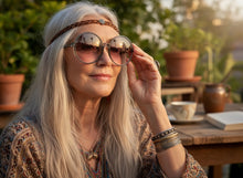 Oversized Classic Vintage Retro Style SUNGLASSES X-Large Round Gray Frame 15032