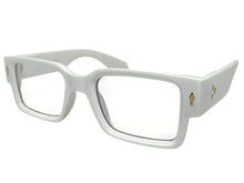 Classic Vintage Retro Style Clear Lens EYEGLASSES Thick Square White Frame 35009