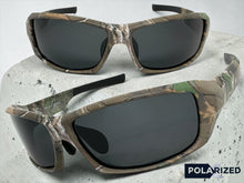 Military Tactical Hunting Fishing Wrap Around Safety POLARIZED SUNGLASSES Camouflage Frame - Dark Lens CAMO2