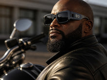 Classic Hardcore Biker Gangster Style LOCS SUNGLASSES Large Thick Matte Black Frame - Dark Lens 91336