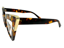 Oversized Vintage Retro Cat Eye Style Clear Lens EYEGLASSES Large Tortoise Optical Frame 13188