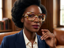 Oversized Classic Vintage Retro Style Clear Lens EYEGLASSES Thick Square Marble Frame 81218