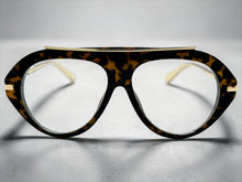 Oversized Classic Vintage Retro Style Clear Lens EYEGLASSES Large Tortoise & Gold Frame 27009