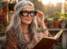 Exaggerated Classic Vintage RETRO Cat Eye Style READING GLASSES READERS Black Frame - Lens Strength +1.50