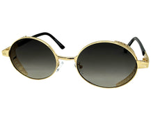 Classic Elegant Vintage Retro Style SUNGLASSES Oval Gold Frame - Gradient Lens 27740