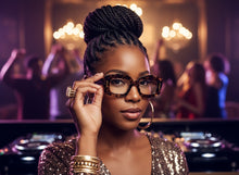 Classy Elegant Modern Retro Style Clear Lens EYEGLASSES Thick Marble Optical Frame 24020