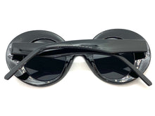 Oversized Exaggerated Vintage Retro Style SUNGLASSES Round Black Frame 1039