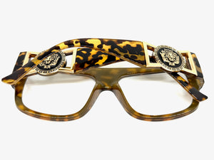 Classic Vintage Retro Hip Hop Rapper Style Clear Lens EYEGLASSES Large Thick Tortoise Frame 5355