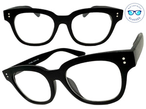 Classic Vintage Retro Style Clear Lens Blue Light Block Computer EYEGLASSES Black Frame I135