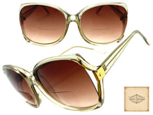 Oversized Classic TRUE Vintage Retro Style BIFOCAL READING SUNGLASSES READERS Big Frame Lens Strength +2.00