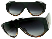 Oversized Classic Vintage Retro Style SUNGLASSES Large Super Thick Black & Tortoise Frame 15013