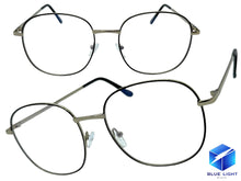 Exaggerated Classic Vintage Retro Style Clear Lens Blue Light Block Computer EYEGLASSES Square Silver Frame 5408