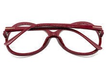 Oversized Vintage Retro Style Clear Lens EYEGLASSES Large Round Burgundy Frame E2085