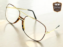 Classic TRUE Vintage Retro Aviator Style Clear Lens EYEGLASSES Gold Frame - Glass Lens 9006