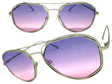 Oversized Exaggerated Vintage Retro Style SUNGLASSES Large Silver Frame 4201