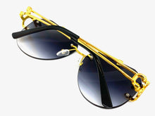 Men's Classy Elegant Luxury Modern Retro Style SUNGLASSES Large Gold Frame 27667