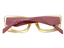 Exaggerated Vintage Retro Style Clear Lens EYEGLASSES Thick Champagne Frame 81260