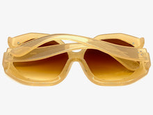 Oversized Vintage Retro Style SUNGLASSES X-Large Huge Tan Frame 80848