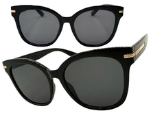 Oversized Exaggerated Vintage Retro Style SUNGLASSES Large Black Frame - Dark Lens 9091