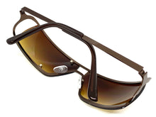 Contemporary Modern Wrap Style SUNGLASSES Brown Frame E0943