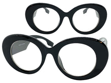 Exaggerated Vintage Retro Style Clear Lens EYEGLASSES Large Round Thick Black Frame 81216