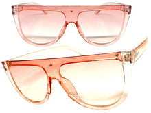 Classy Elegant Modern Rerto Shield Style SUNGLASSES Pink Frame 6515