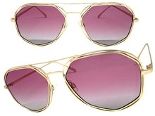 Oversized Exaggerated Vintage Retro Style SUNGLASSES Large Rose Gold Frame 4201