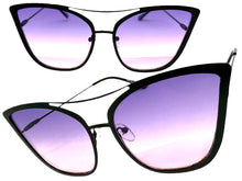 Classic Vintage Retro Cat Eye Style SUNGLASSES Funky Matte Black Frame A305