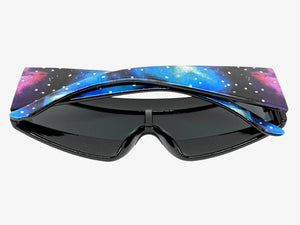Space Futuristic Robotic Cyclops Shield Costume Party SUNGLASSES Galaxy Frame K019