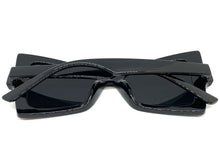 Oversized Exaggerated Funky Vintage Retro Style SUNGLASSES Large Black Frame E2125