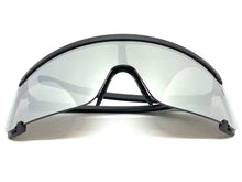 Oversized Shield Style Sunglasses- Large Black Frame