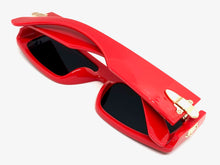 Classic Luxury Retro Hip Hop Style SUNGLASSES Red Frame Dark Lens 30421