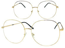 Oversized Exaggerated Vintage Retro Style Clear Lens EYEGLASSES Large Gold Frame 6404