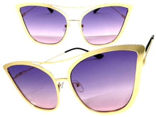 Classic Vintage Retro Cat Eye Style SUNGLASSES Funky Gold Frame A305