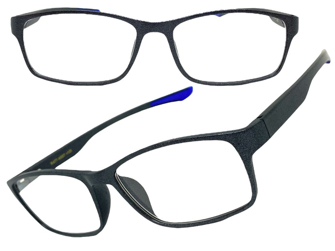 Sleek Contemporary Modern Sporty Style READING GLASSES READERS Gray Frame Lens Strength +2.75
