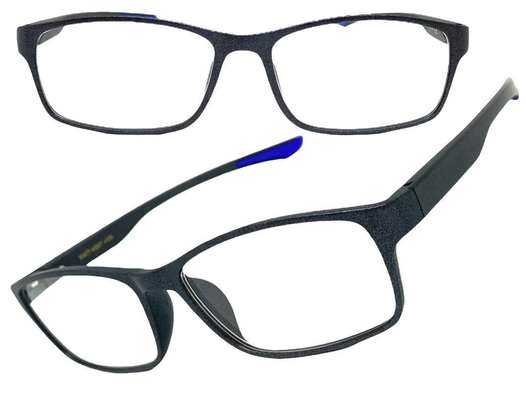 Sleek Contemporary Modern Sporty Style READING GLASSES READERS Gray Frame Lens Strength +2.75
