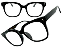 Classic Vintage Retro Style READING GLASSES READERS Black Frame Lens Strength +1.75