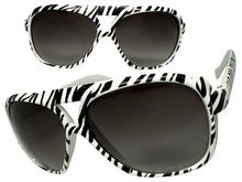 Oversized Exaggerated Vintage Retro Style SUNGLASSES Large Zebra - Tiger Print Frame 1166